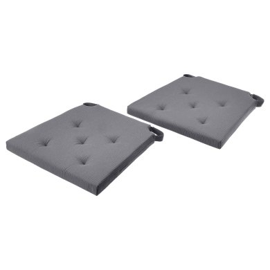 IKEA Комплект подушок на стілець JUSTINA 2 шт Сірий (ИКЕА ДЖАСТИН) 09502813