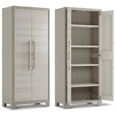 Садовый шкаф Keter/Kis CABINET HIGH GULLIVER Бежевый - 2 Садовый шкаф Keter/Kis CABINET HIGH GULLIVER Бежевый 240861-1 фото - 2