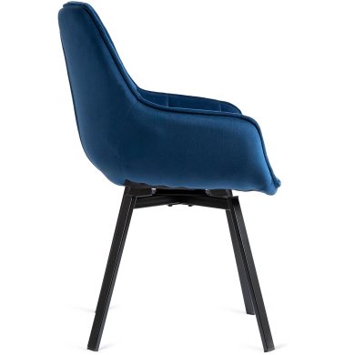 Обеденный стул поворотный Mebel Elit LUNA Welur Синий ME.LUNA/GR/V/K фото - 4