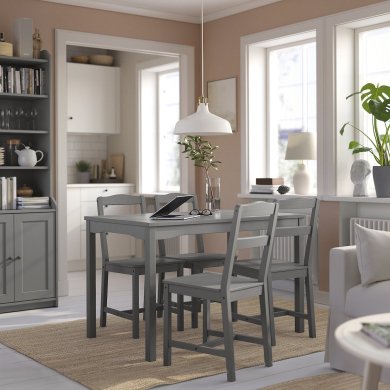 Обідній стіл HAUGA Сірий - 4 IKEA Обідній стіл HAUGA Сірий (ИКЕА ХАУГА) 50576716 фото - 4