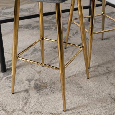 Барный стул Mebel Elit ARIEL Welur Серый - 10 Барный стул Mebel Elit ARIEL Welur Серый ME.ARIEL/P/ZL/V/H фото - 10