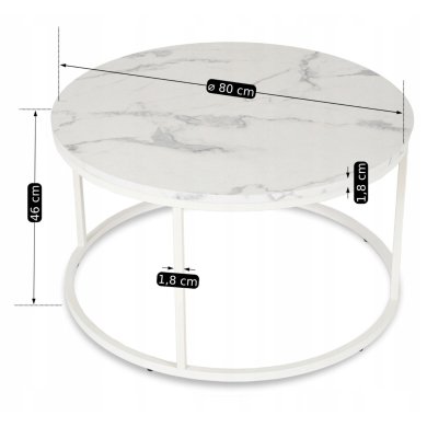 Журнальный стол Mebel Elit AGNES MAX Marmur Белый - 8 Журнальный стол Mebel Elit AGNES MAX Marmur Белый ME.MAXAGNES/BM/B/L фото - 8
