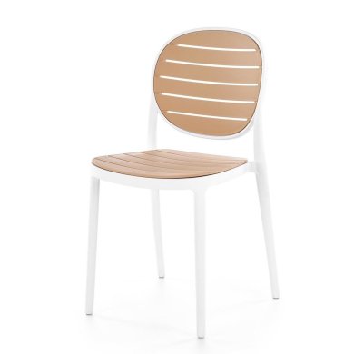 Садовий стілець Halmar K529 Білий V-CH-K/529-KR-BIAŁY/NATURALNY