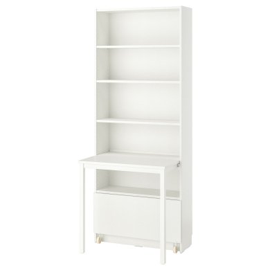 IKEA Стеллаж с столом BILLY Белый (ИКЕА БИЛЛИ) 39563942