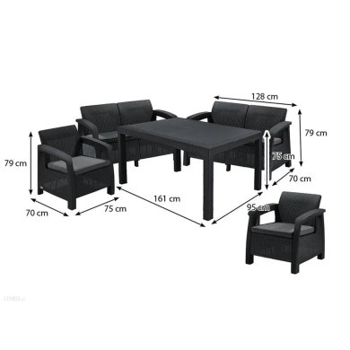 Комплект садовой мебели Keter BAHAMAS FIESTA Графит 233614-1 фото - 4