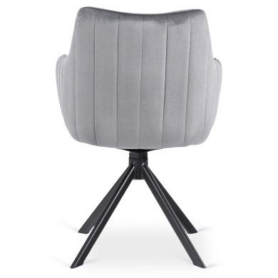 Обідній стілець поворотний Mebel Elit MUMBAI Welur Сірий ME.MUMBAI/P/V/K фото - 4