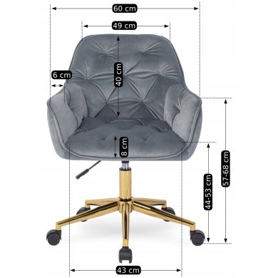 Офисное кресло Mebel Elit MILAN Серый - 13 Офисное кресло Mebel Elit MILAN Серый ME.MILAN/P/ZL/V/FO фото - 13