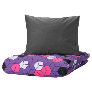 IKEA Комплект постельного белья BLASKATA 150x200 см Принт (ИКЕА СВЕТИТЬ) 10569505