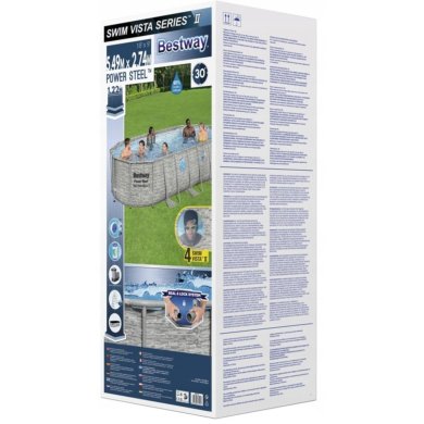 Каркасный бассейн Bestway 56716 POWER STEEL 549x274х122 см Сірий BES56716 фото - 11