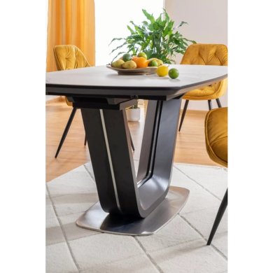 Раскладной обеденный стол Signal ARMANI Ceramic Marmur Белый ARMANIBC160 фото - 16