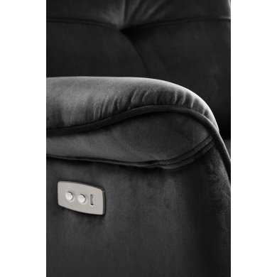 Кресло мягкое раскладное с реклайнером Halmar SEMIR Welur Черный V-CH-SEMIR-FOT-CZARNY фото - 10