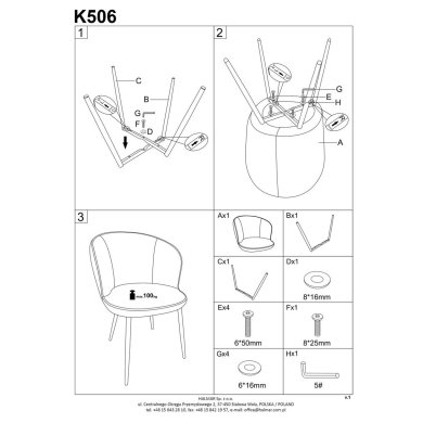Обідній стілець Halmar K506 Принт V-CH-K/506-KR фото - 18