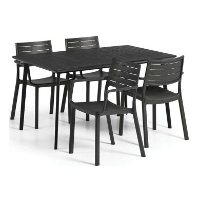 Садовий стілець Keter METALINE Чорний 249183 фото - 3