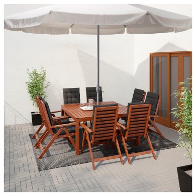 IKEA Садовый зонт LJUSTERO 400 см Бежевый (ИКЕА ЛЬЮСТЕРЭ) 20260313 фото - 6