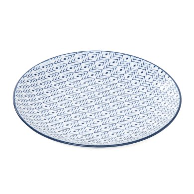 Тарелка Homla NAVIA 27 см | Синий / Белый / Принт - 2 Тарелка Homla NAVIA 27 см | Синий / Белый / Принт 213234 фото - 2