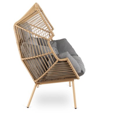 Садовый диван Mebel Elit KORYNT Серый ME.KORYNT2S/P/NAT/T/FW фото - 3