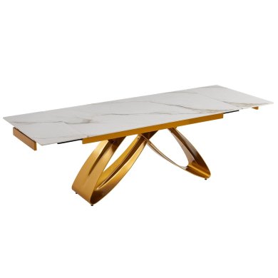 Розкладний обідній стіл Mebel Elit LUIGI Marmur Білий - 2 Розкладний обідній стіл Mebel Elit LUIGI Marmur Білий ME.LUIGI/B/ZL/S160-240 фото - 2