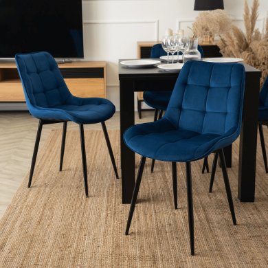 Обеденный стул Mebel Elit CHRIS Welur Синий ME.CHRIS/GR/CZ/V/K фото - 8