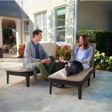 Складаний шезлонг Keter JAIPUR Коричневий 255891 фото - 6