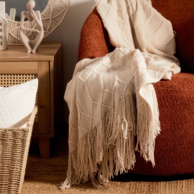 Плед Homla LOOP 130x170 см Бежевый 207099 фото - 8