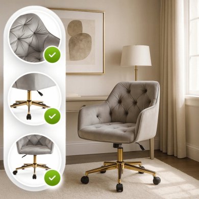 Офисное кресло Mebel Elit KONOR Welur Серый ME.KONOR/P/ZL/V/FO фото - 9