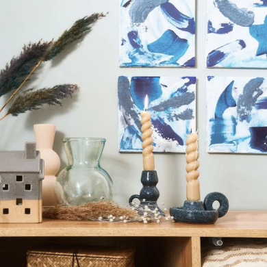 Свічник Homla ROLO 13x10x6 см | Темно-синій 218163 фото - 3