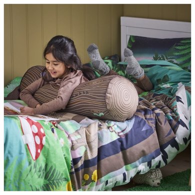 IKEA Декоративная подушка-валик SKOGSDUVA 25х80 см Принт (ИКЕА СКОГСДУВА) 10578289 фото - 3