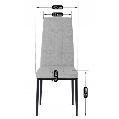 Обідній стілець Mebel Elit TEX Сірий - 5 Обідній стілець Mebel Elit TEX Сірий ME.TEX/P/T/K фото - 5