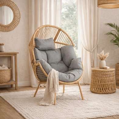 Садове крісло Mebel Elit CEZARE Сірий ME.CEZARE/P/NAT/T/FW фото - 7