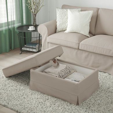 IKEA Подставка для ног EKTORP Светло-бежевый (ИКЕА ЭКТОРП) 99319914 фото - 4