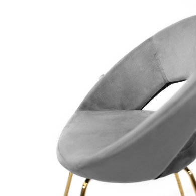 Обідній стілець Homla JARED Welur Сірий 159155 фото - 4