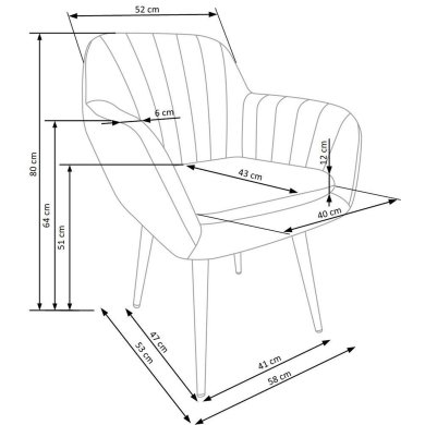 Обеденный стул Halmar K-429 Зеленый V-CH-K/429-KR-C.ZIELONY фото - 8