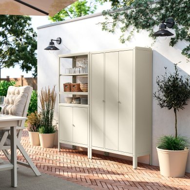 IKEA Садовый шкаф с стеллажом KOLBJORN Бежевый (ИКЕА КОЛБЬЁРН) 69615529 фото - 2