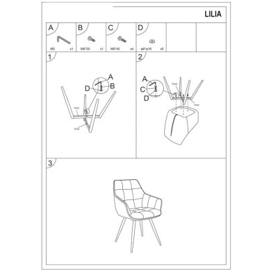 Обеденный стул Signal Lilia Velvet Корица LILIAVCCY фото - 4