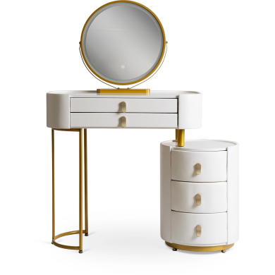 Туалетний стіл Mebel Elit SELENA Marmur Білий - 2 Туалетний стіл Mebel Elit SELENA Marmur Білий ME.SELENA/B/ZL/B фото - 2