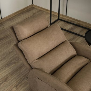 Крісло м'яке розкладне з пуфом Mebel Elit HENRY Коричневий - 12 Крісло м'яке розкладне з пуфом Mebel Elit HENRY Коричневий ME.HENRY/BR/T/FW фото - 12