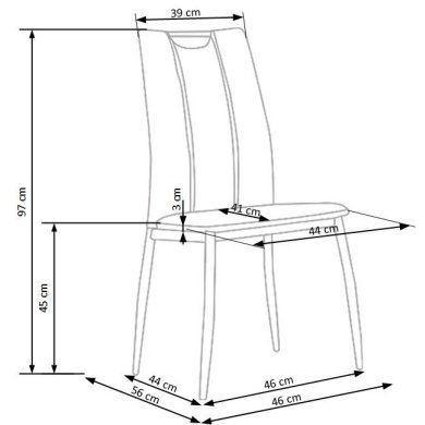 Обідній стілець Halmar K187 Чорний V-CH-K/187-KR-CZARNY фото - 2