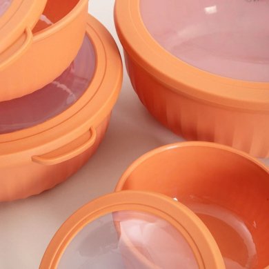 Набор контейнеров с крышками Homla KERMA 4 шт Оранжевый 243863 фото - 5