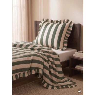 Комплект постільної білизни Homla TIFFANY 140x200 см Зелений 245646 фото - 6