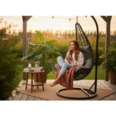 Підвісне крісло-кокон Garden Line FAT2623 Чорний FAT2623 фото - 5