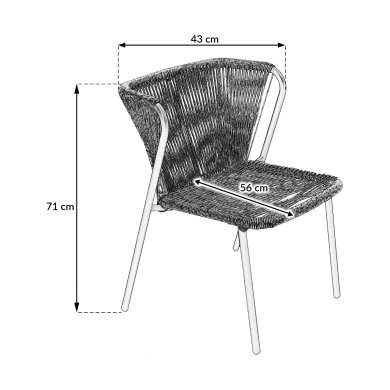 Комплект садових меблів Kontrast ROMA Чорний - 11 Комплект садових меблів Kontrast ROMA Чорний 5.05.12337 фото - 11