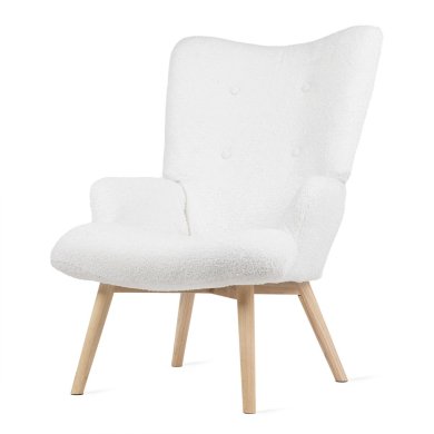 Кресло мягкое Homla MOSS TEDDY BOUCLE Белый 209866 фото - 2