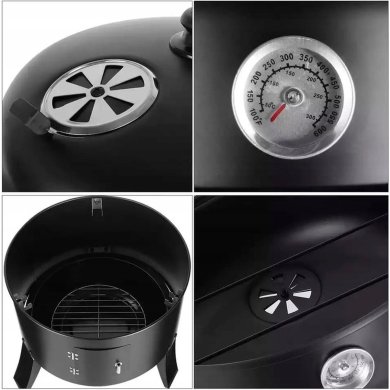 Угольный гриль-коптильня Garden Line BBQ5306 Черный - 11 Угольный гриль-коптильня Garden Line BBQ5306 Черный BBQ5306 фото - 11