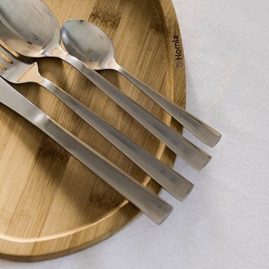 Набор столовых приборов Homla FABRO 24 шт Серебристый - 5 Набор столовых приборов Homla FABRO 24 шт Серебристый 228054 фото - 5