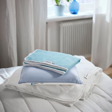 IKEA Наматрасник на резинке ROSENVIAL 140x200 см Белый (ИКЕА РОЗЕНВИАЛ) 40530856 фото - 4