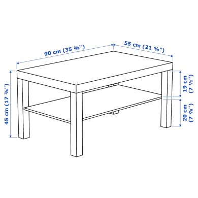 IKEA Журнальный стол LACK Черный (ИКЕА НЕДОСТАТОК) 40104294 фото - 9