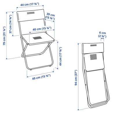 Комплект садовой мебели FEJAN Белый - 7 IKEA Комплект садовой мебели FEJAN Белый (ИКЕА ФЕДЖАН) 59434949 фото - 7