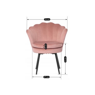 Обеденный стул Mebel Elit BELLA Розовый ME.BELLA/R/V/K фото - 5