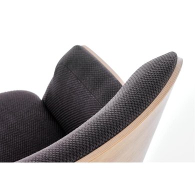 Кресло мягкое Halmar Chillout Темно-серый V-PL-CHILLOUT-FOT-C.POPIEL/DĄB NAT фото - 8