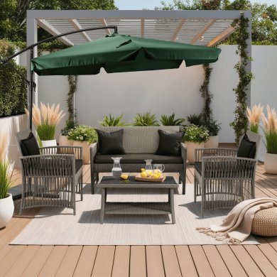 Садовый зонт с чехлом Mebel Elit AKRON 255 см Зеленый - 11 Садовый зонт с чехлом Mebel Elit AKRON 255 см Зеленый ME.AKRON/Z/T/OGR/PAR фото - 11